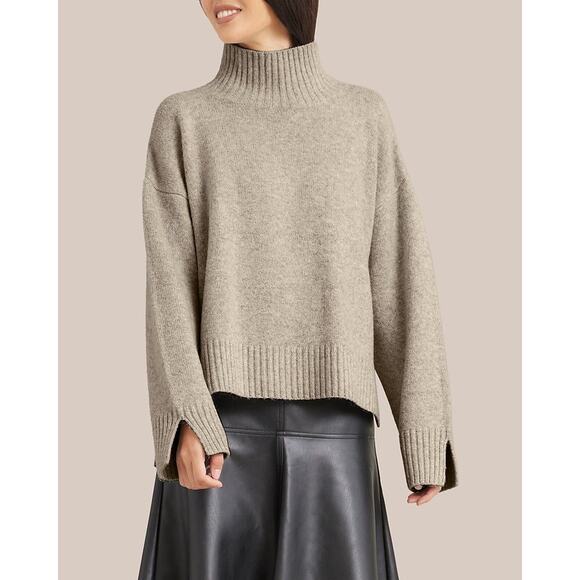 Modern Citizen Karlie Oversized Turtleneck Sweater Gray Women’s Size S - Picture 5 of 12